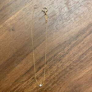 Dainty Rose Gold and Diamond Catbird Bracelet